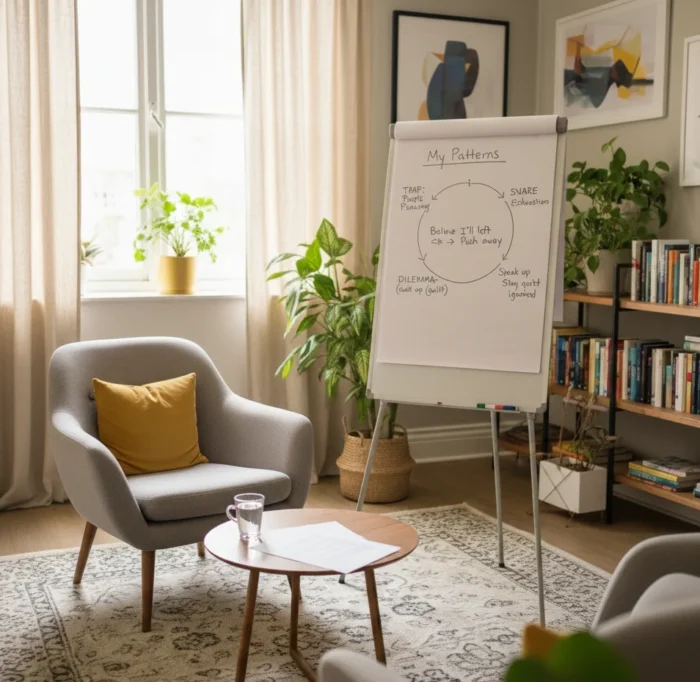 a cat therapy session